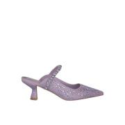 Alma EN Pena Glittrande spetsig tå högklackad sko Purple, Dam