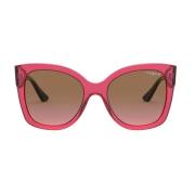 Vogue Modig Körsbärsröda Solglasögon med Lila Gradientglas Red, Dam