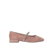 ALMA EN PENA Ballerinaskor med strassrem Pink, Dam