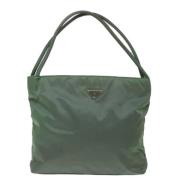 Prada Vintage Pre-owned Tyg prada-vskor Green, Dam