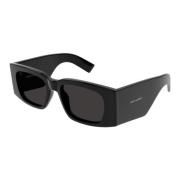 Saint Laurent Rektangulära solglasögon Black, Unisex