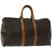 Louis Vuitton Vintage Pre-owned Canvas handvskor Brown, Dam