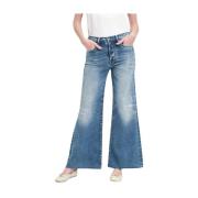 Cycle Vintage Mid Rise Flared Jeans Blue, Dam