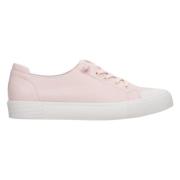 Estro Rosa Läder Låg-Top Sneakers Pink, Dam