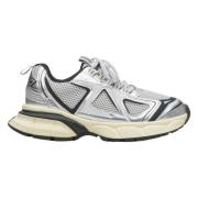 Estro Silver & Svart Flexibla Plattform Sneakers Gray, Dam