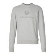 Belstaff Varsity Sweatshirt i Old Silver Heather Gray, Herr