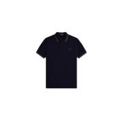 Fred Perry 2 Färg Bomull Polo Skjorta Blue, Herr