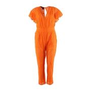 Pinko Orange Bomulls Jumpsuit Orange, Dam