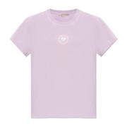 Stella McCartney T-shirt med logotyp Purple, Dam