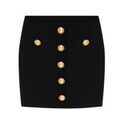 Balmain Stickad kjol Black, Dam