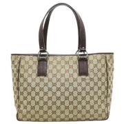 Gucci Vintage Pre-owned Canvas totevskor Beige, Dam