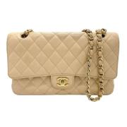 Chanel Vintage Pre-owned Laeder chanel-vskor Beige, Dam