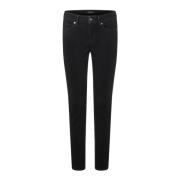 Cambio Slim Fit Jeans Rak Passform 5-Ficks Design Black, Dam