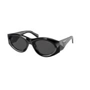 Prada Stiliga solglasögon i mörkgrå Black, Unisex