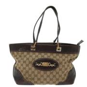 Gucci Vintage Pre-owned Canvas totevskor Beige, Dam