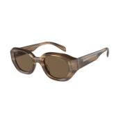 Emporio Armani Brun Ram Mörkbruna Linser Solglasögon Brown, Dam