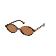 Miu Miu Stiliga solglasögon bruna linser Brown, Unisex