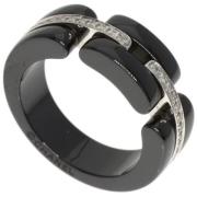 Chanel Vintage Pre-owned Vitt guld ringar Black, Dam