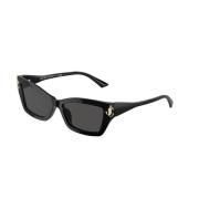 Jimmy Choo Svarta solglasögon med mörkgrå linser Black, Unisex