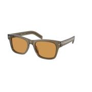 Prada Brun Ram Ljusbrun Fotochromatiska Solglasögon Brown, Unisex