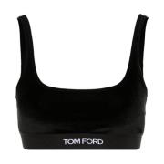 Tom Ford Sammet Scoop Neck Ärmlös Underkläder Black, Dam