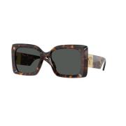 Versace Stiliga solglasögon i mörkgrå Brown, Dam