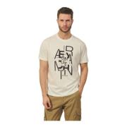 Armani Exchange Vita T-shirts med Logo Print White, Herr