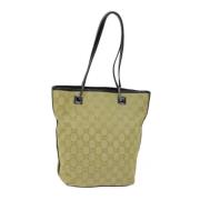 Gucci Vintage Pre-owned Canvas totevskor Beige, Dam