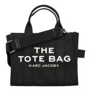 Marc Jacobs Svart Mini Toteväska med Logotyp Black, Dam