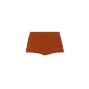 Max Mara Läderbruna shorts med stora fickor Brown, Dam