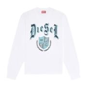 Diesel Snygg Sweatshirt för Män och Kvinnor White, Herr