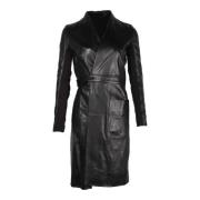 Rick Owens Pre-owned Pre-owned Laeder ytterklder Black, Dam