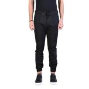 Xagon Man Slim Fit Button Fly Jogger Byxor Black, Herr