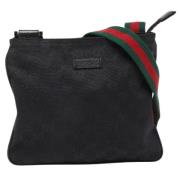 Gucci Vintage Pre-owned Canvas axelremsvskor Black, Dam