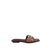 Noa Harmon Platt Sandal Acqua Brun Veganläder Brown, Dam