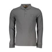 Hugo Boss Logo Polo Shirt Slim Fit Cotton Gray, Herr