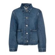 Samsøe Samsøe Denim Cardigan med Regular Fit Blue, Dam