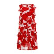 Comme des Garçons Röd Blommig Klänning Red, Dam