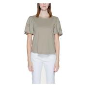 Jacqueline de Yong Bomull T-shirt Vår/Sommar Kollektion Green, Dam