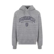 Dsquared2 Grå University Logo Huvtröja Gray, Herr