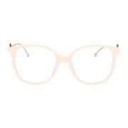 Fendi Fyrkantiga Acetatglasögon Beige, Unisex