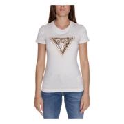 Guess Triangle Leo T-shirt Höst/Vinter Kollektion White, Dam