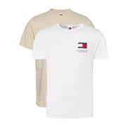 Tommy Jeans 2-Pack Bomull T-shirts - Multifärgad Multicolor, Herr