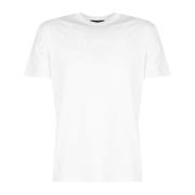 Les Hommes Elegant Rund Hals T-shirt White, Herr