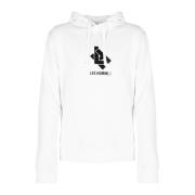 Les Hommes Enkel Hoodie med Justerbar Huva White, Herr