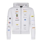 Balenciaga Beige Zip-Up Hoodie Sweaters Multicolor, Herr