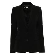 Stella McCartney Svart Ikonisk Regular Blazer Black, Dam