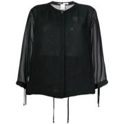 Chanel Vintage Pre-owned Polyester ytterklder Black, Dam