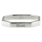 Gucci Vintage Pre-owned Vitt guld ringar Gray, Dam