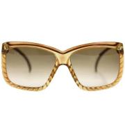 Dior Vintage Pre-owned Acetat solglasgon Brown, Dam